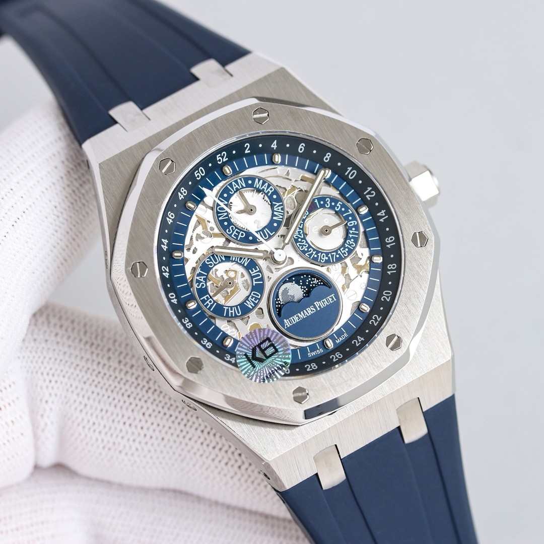 A perpetual calendar watch from the Audemars Piguet Royal Oak collection.