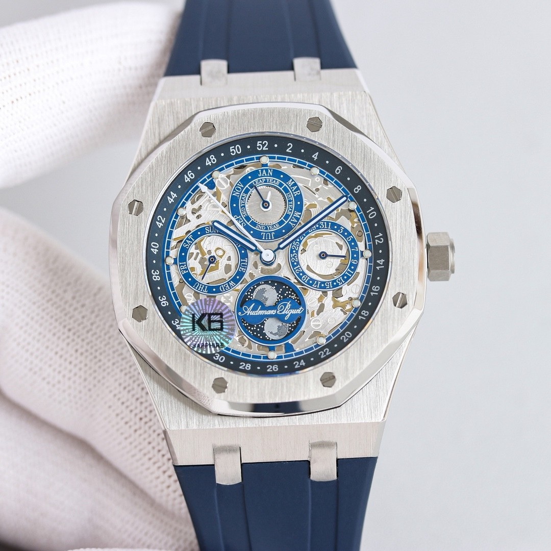 A perpetual calendar watch from the Audemars Piguet Royal Oak collection.