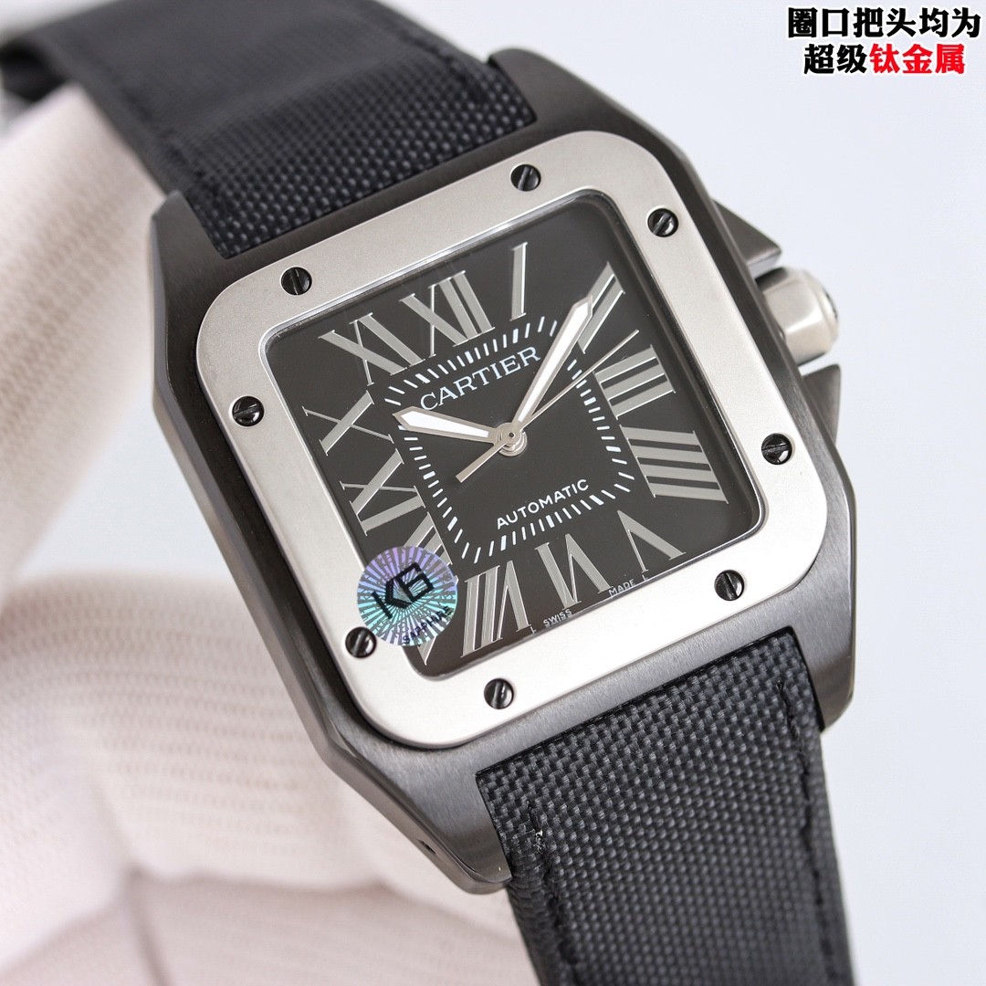 (Cartier) Santos 100 Carbon